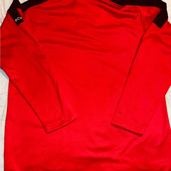 Men’s L Columbia Omni-Shield Ohio State Buckeyes Red/Black Quarter-Zip Pullover - Picture 6 of 6